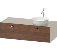 Duravit White Tulip, meuble sous-lavabo suspendu, largeur 1300 x profondeur 550mm, avec 1x coulissant, avec poignée, WT4982R7760