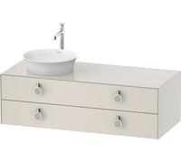 Duravit Meuble sous-lavabo suspendu White Tulip WT4992L3939 130×55 cm, 2 tiroirs, vasque à gauche