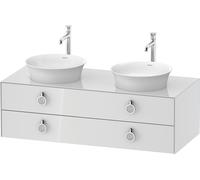 Duravit Meuble sous-vasque suspendu White Tulip WT4993B8585 130x55 cm 2 tiroirs blanc brillant