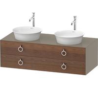 Duravit White Tulip, meuble sous-lavabo suspendu, largeur 1300 x profondeur 550mm, avec 2 tiroirs, avec poignée, WT4993B77H2