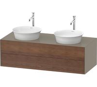 Duravit White Tulip, meuble sous-lavabo suspendu, largeur 1300 x profondeur 550mm, avec 2 tiroirs, avec technologie tip-on, WT4988B77H2