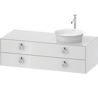 Duravit Meuble sous-lavabo suspendu White Tulip WT4992R8585 130×55×40,8 cm 2 tiroirs blanc brillant