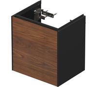 Duravit White Tulip, meuble sous-lavabo suspendu, largeur 384 x profondeur 298mm, avec 1x arrêt de porte à gauche, avec technologie tip-on, WT4240L77H1, Couleur: Corps : graphite brillant, façade : no