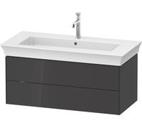 Duravit -vasque Tulip blanc WT43420H1H1 98,4 x 45,8 cm, Graphit brillant, suspendu, 2 tiroirs