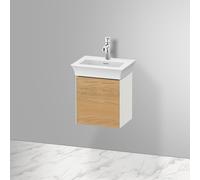 Duravit White Tulip, meuble sous-lavabo suspendu, largeur 384 x profondeur 298mm, avec 1x arrêt de porte à gauche, avec technologie tip-on, WT4240LH536