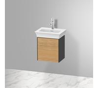 Duravit White Tulip, meuble sous-lavabo suspendu, largeur 384 x profondeur 298mm, avec 1x arrêt de porte à gauche, avec technologie tip-on, WT4240LH558