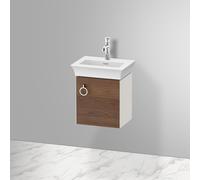Duravit White Tulip, meuble sous-lavabo suspendu, largeur 384 x profondeur 298mm, avec 1x arrêt de porte à droite, avec poignée, WT4250R7739