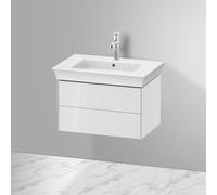 Duravit Meuble sous-vasque Tulip blanc WT434108585 68,4 x 45,8 cm, Weiß Hochglanz , suspendu, 2 tiroirs
