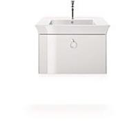 Duravit Meuble sous-vasque Tulip blanc WT425108585 68,4 x 45,8 cm, Weiß Hochglanz , 2000 , coulissant match2 avec poignée