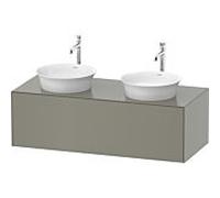 Duravit White Tulip, meuble sous-lavabo mural, largeur 1300 x profondeur 550mm, avec 1x tiroir, avec technologie tip-on, WT4978B9292