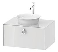Duravit White Tulip meuble sous-vasque WT498008585 80 x 55 cm, Blanc Brillant , 2000 , match3 coulissant avec poignée, plateau console 2000