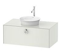 Duravit White Tulip meuble sous-vasque WT498103636 100 x 55 cm, Weiß Seidenmatt , 2000 , match3 coulissant avec poignée, plateau console 2000