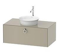 Duravit White Tulip meuble sous-vasque WT498106060 100 x 55 cm, Taupe Seidenmatt , 2000 , match3 coulissant avec poignée, plateau console 2000
