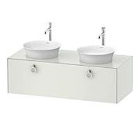 Duravit White Tulip, meuble sous-lavabo suspendu, largeur 1300 x profondeur 550mm, avec 1x coulissant, avec poignée, WT4983B3636