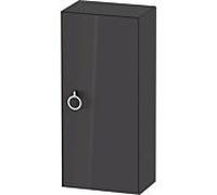 Duravit White Tulip armoire mi-haute WT1323RH1H1 40 x 24 cm, Graphit brillant, 2000 porte à droite avec poignée, 2 étagères en verre