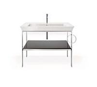 Duravit White Tulip vanity console WT4544RH1H1 98,4 x Graphit métal brillant à poser au sol 2000 porte-serviettes droite