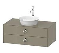 Duravit Meuble sous-lavabo suspendu White Tulip WT49910H2H2 100 x 55 cm, 2 tiroirs, gris pierre brillant