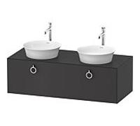Duravit White Tulip, meuble sous-lavabo suspendu, largeur 1300 x profondeur 550mm, avec 1x coulissant, avec poignée, WT4983B5858