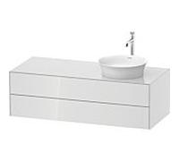 Duravit Meuble sous-vasque White Tulip WT4987R8585 130×55×40,8 cm suspendu 2 tiroirs blanc brillant
