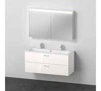 Duravit ME by Starck Plan vasque double avec meuble Xbase et armoire de toilette, XB006704545,