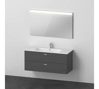Duravit Xbase, ensemble de meubles muraux, avec miroir LED, lavabo et meuble sous-lavabo, largeur 1200 mm, XB007304949, Couleur: Décor graphite mat
