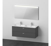 Duravit ME by Starck Plan vasque double avec meuble Xbase et miroir, XB007404949,