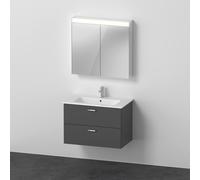 Duravit ME by Starck Vasque avec meuble XBase et armoire de toilette, XB007604949,