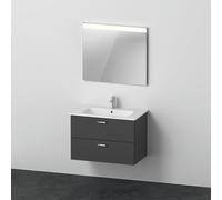 Duravit Xbase, ensemble de meubles muraux, avec miroir LED, lavabo et meuble sous-lavabo, largeur 800 mm, XB007104949