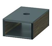 Duravit XSquare boîte XS994807777 avec couvercle, pour armoire miroir, 10x16cm, noyer massif