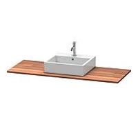 Duravit XSquare en bois massif XS061GM7777 140x55cm, avec 1 découpe, centre, noyer américain