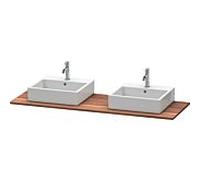 Duravit Console en bois massif XSquare XS064HB7777 160×55 cm avec 2 découpes, noyer américain