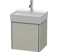 Duravit XSquare Meuble sous-lavabo suspendu, 1 porte butée gauche, 434x397x340mm, XS4060L6060, Couleur: Laque mate taupe soie