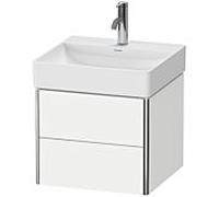 Duravit XSquare Meuble sous lavabo XS416002222 48,4x39,7x46cm, 2 tiroirs, blanc très brillant