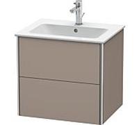 Duravit Meuble sous Duravit XSquare XS417104343 61x56x47,8cm, 2 tiroirs, mat en basalte