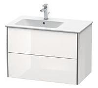 Duravit Meuble sous-lavabo XSquare XS417602222 2 tiroirs vasque à gauche blanc brillant 81×56×47,8cm