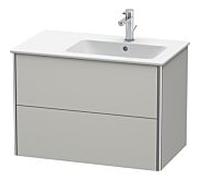 Duravit Meuble sous Duravit XSquare XS417700707 81x56x47,8cm, 2 tiroirs, lavabo à droite, béton gris mat
