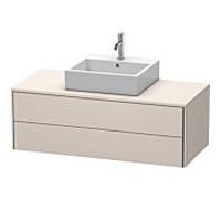 Duravit Meuble sous-vasque suspendu XSquare XS491209191 120x40x54,8 cm, 2 tiroirs, Taupe mat