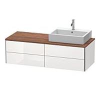 Duravit XSquare Duravit XS4913R8585 140x40x54,8cm, 4 tiroirs, droite, blanc brillant