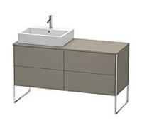 Duravit XSquare Duravit XS4923L9090 1400x538x548mm, 4 coulissants, gauche, flanelle gris soie mat