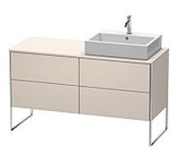 Duravit XSquare Duravit XS4923R9191 140x53.8x54.8cm, 4 tiroirs, droite, Taupe