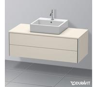Duravit XSquare Meuble bas pour plan de toilette, 2 tiroirs, XS491209191,
