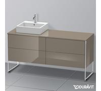 Duravit XSquare Meuble bas pour plan de toilette, 4 tiroirs, XS4924L8989,