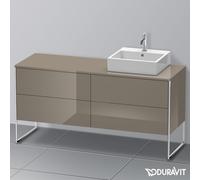 Duravit XSquare Meuble bas pour plan de toilette, 4 tiroirs, XS4924R8989,