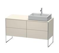 Duravit XSquare Meuble sous-lavabo sur console au sol, 4 tiroirs, vasque à droite, 1400x778x548mm, XS4923R9191