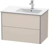 Duravit XSquare Meuble sous-lavabo suspendu, 2 tiroirs, vasque à droite, 810x560x478mm, XS417708383
