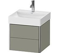 Duravit XSquare Meuble sous lavabo XS416009292 48,4x39,7x46cm, 2 tiroirs, Steingrau seidenmatt