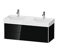 Duravit XSquare Meuble sous lavabo XS416404040 118,4x39,7x46cm, 4 tiroirs, noir brillant