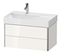 Duravit XSquare Meuble sous-lavabo suspendu, 2 tiroirs, vasque à gauche, 784x397x460mm, XS416801818