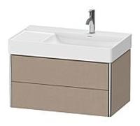 Duravit XSquare Meuble sous lavabo XS416907575 78,4x39,7x46cm, 2 tiroirs, Leinen