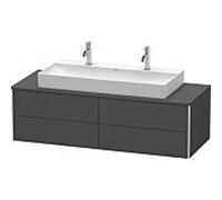 Duravit XSquare Meuble sous lavabo XS4915M4949 140x40x54,8cm, 4 tiroirs, graphite mat